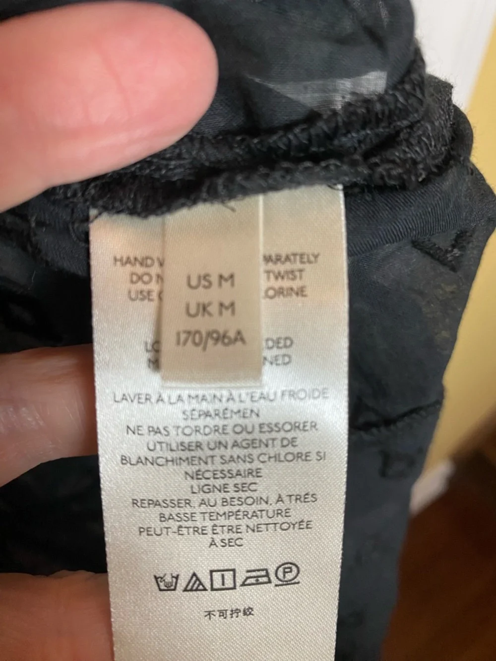 Anthropologie Pilcro Black Tunic Blouse Size M Oversized Tiered Peasant Boho - Picture 12 of 15